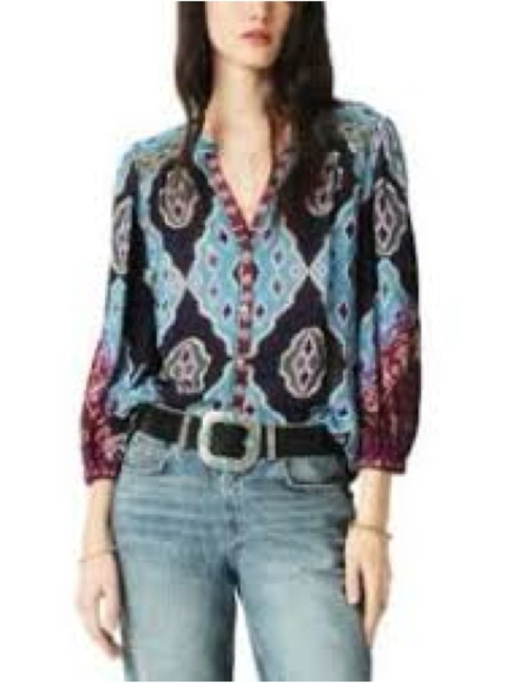 ba&sh "Mad" Graphic-Print Blouse